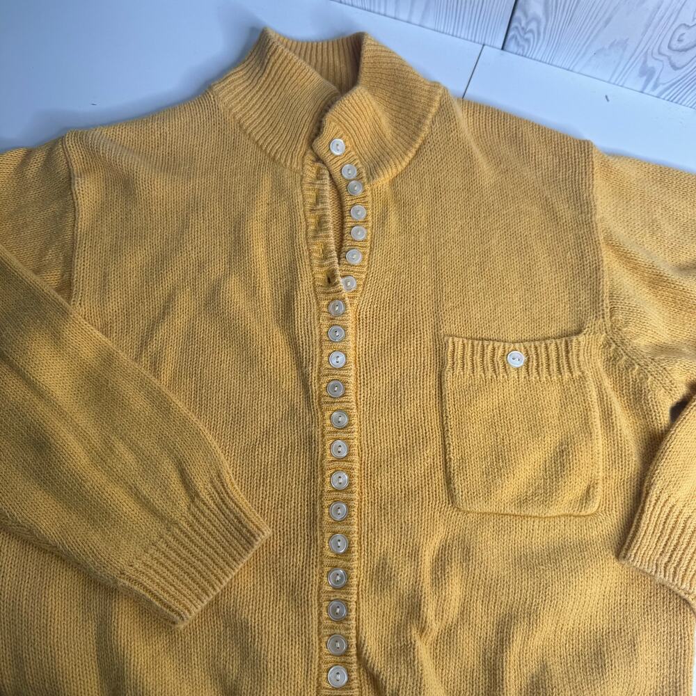 Vintage 90s Fashion Workshop Button Cardigan Yellow Small